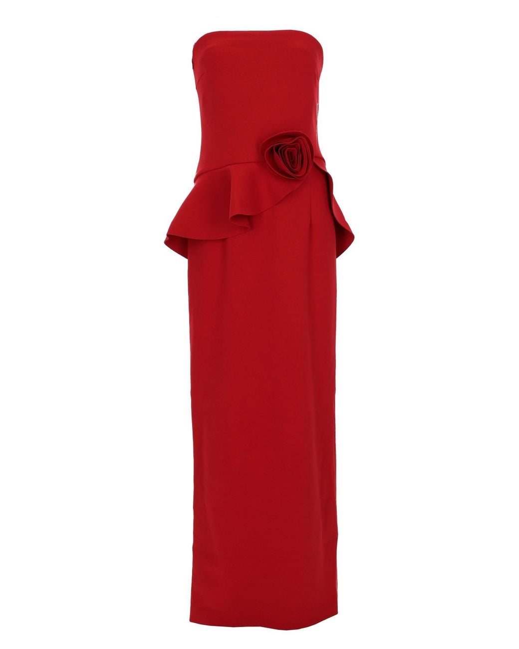 ROTATE BIRGER CHRISTENSEN Red Abito Lungo Con Fiore