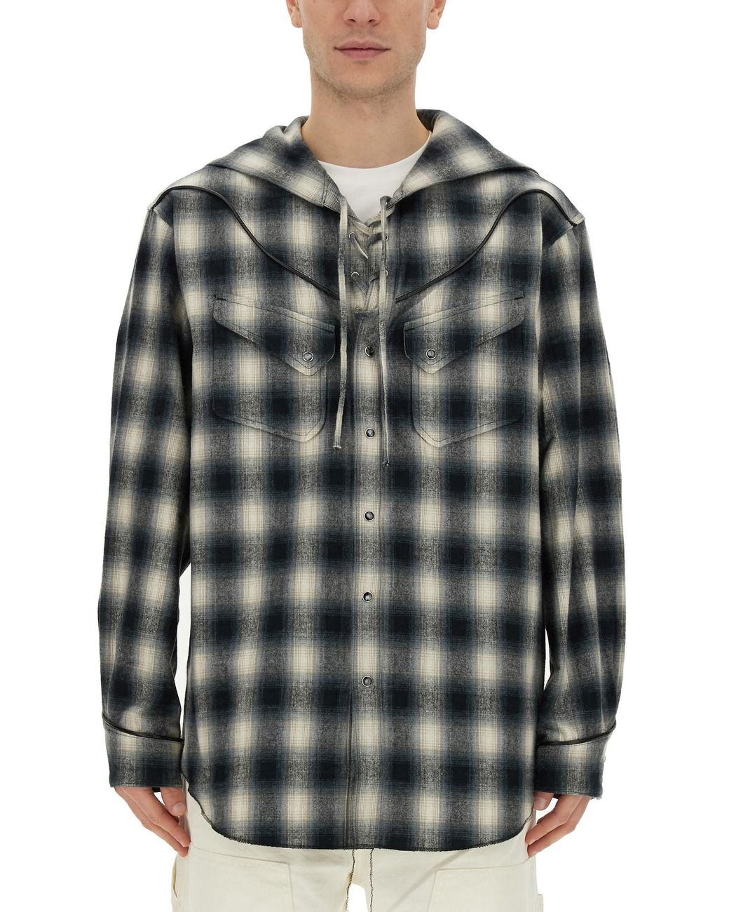 A.I.E. Gray Cotton Shirt for men