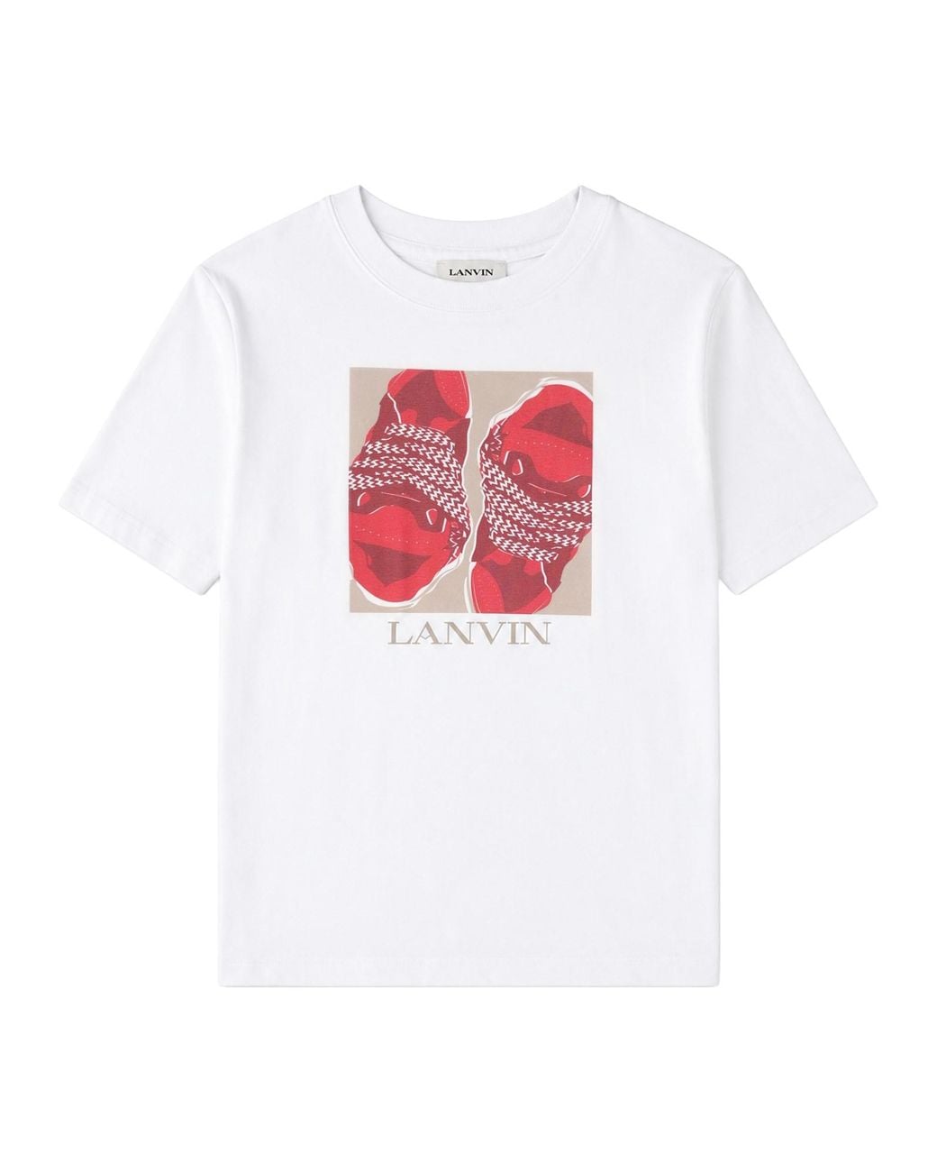 Lanvin White T-Shirt Con Stampa Grafica