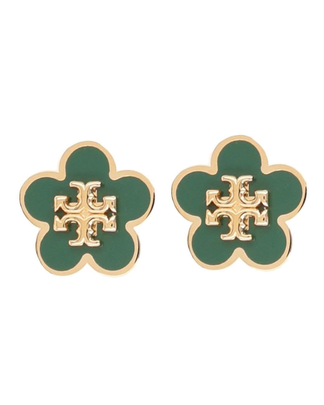 Tory Burch Green "Kira" Earrings