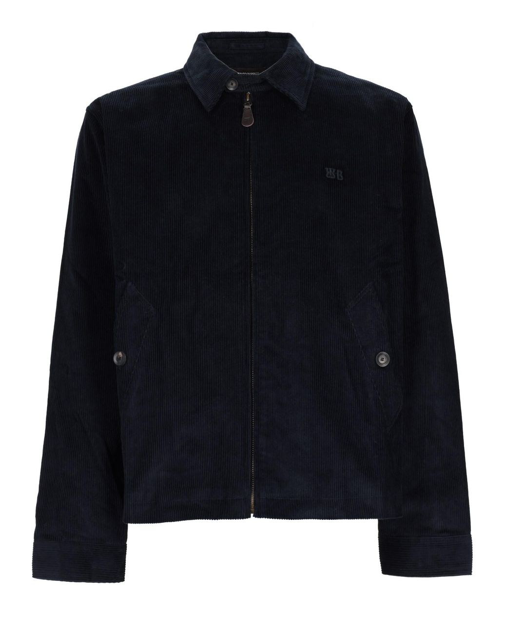 Wales Bonner Blue Giacca "Drew" A Coste Con Zip for men