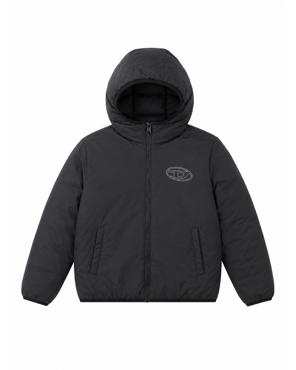 DIESEL Blue Giacca Con Cappuccio N Nylon Imbottito