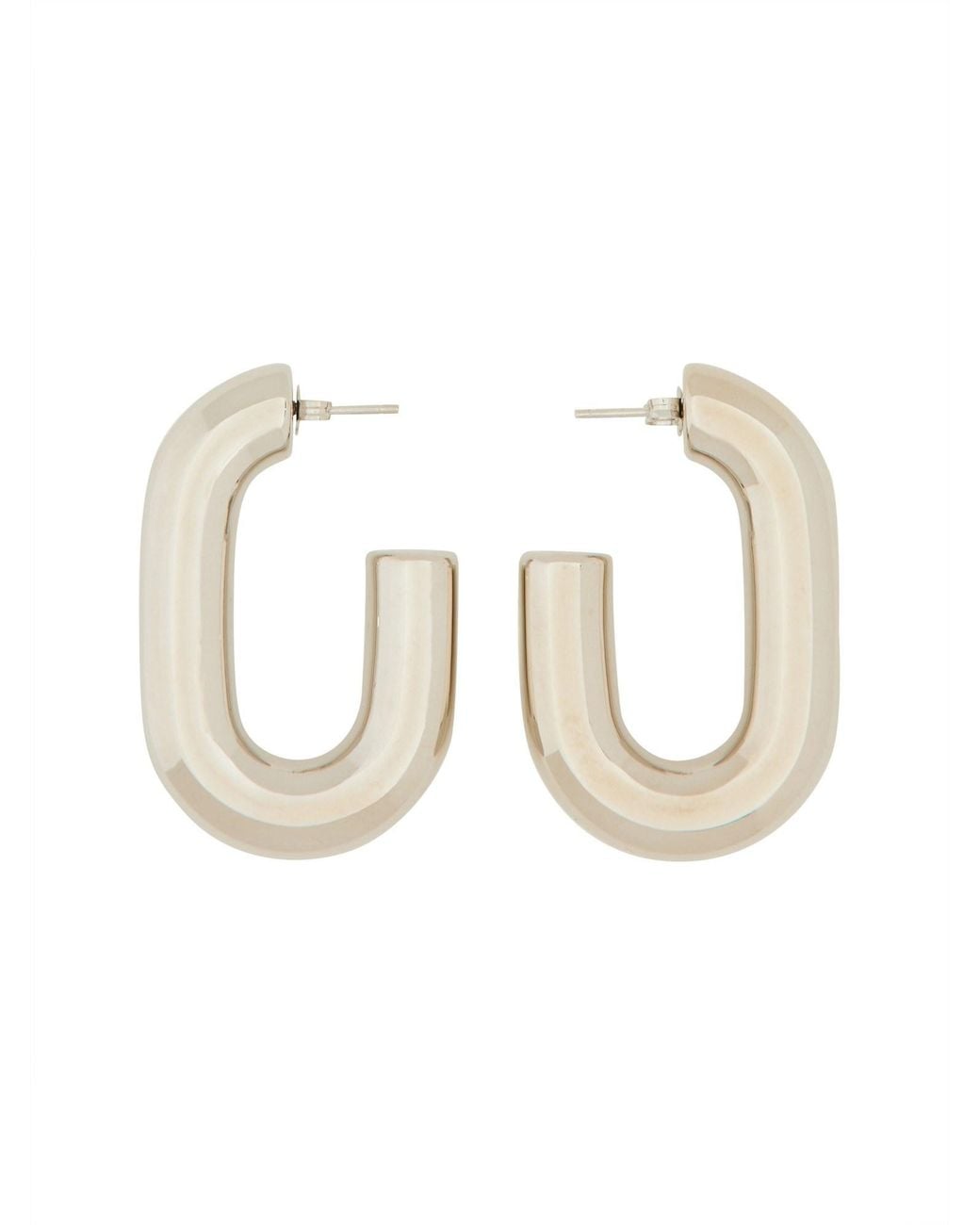 Rabanne White "Xl Link" Earrings