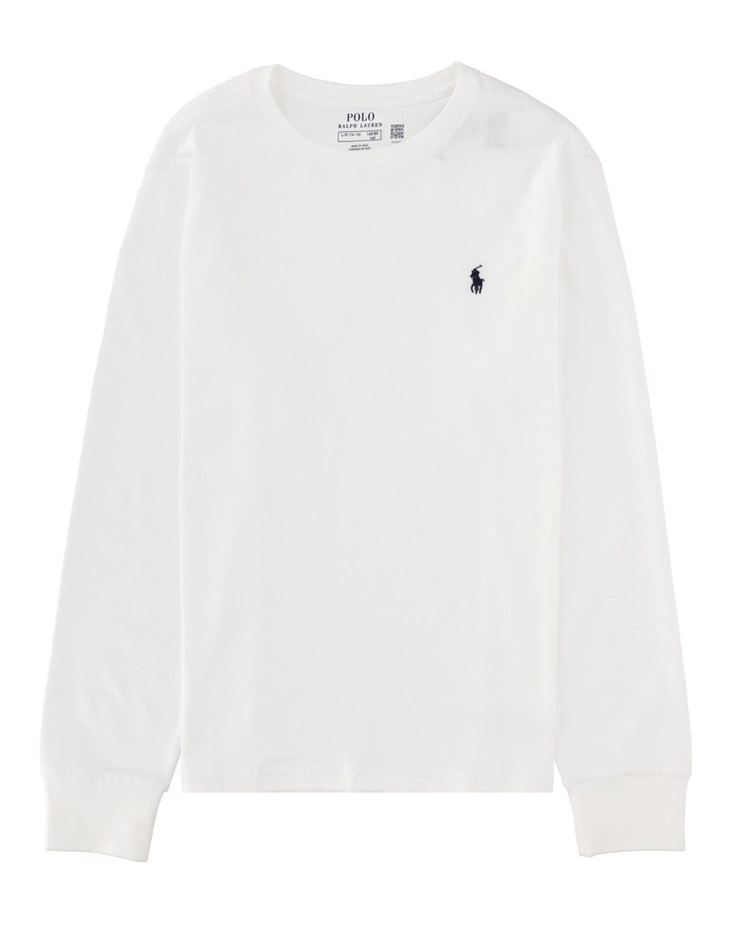 Polo Ralph Lauren White T-Shirt Manica Lunga Con Logo