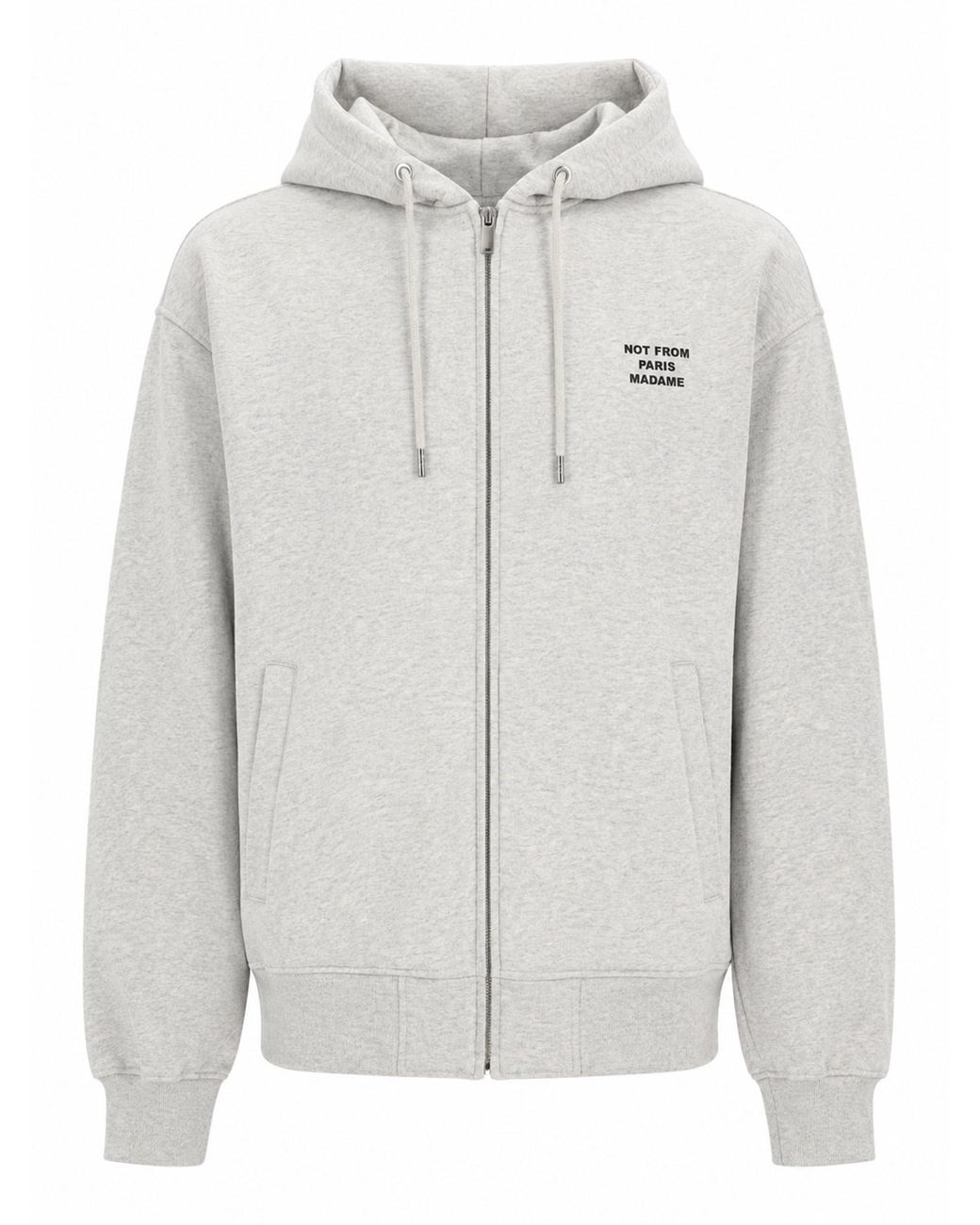 Drole de Monsieur Gray Felpa Con Zip E Cappuccio for men