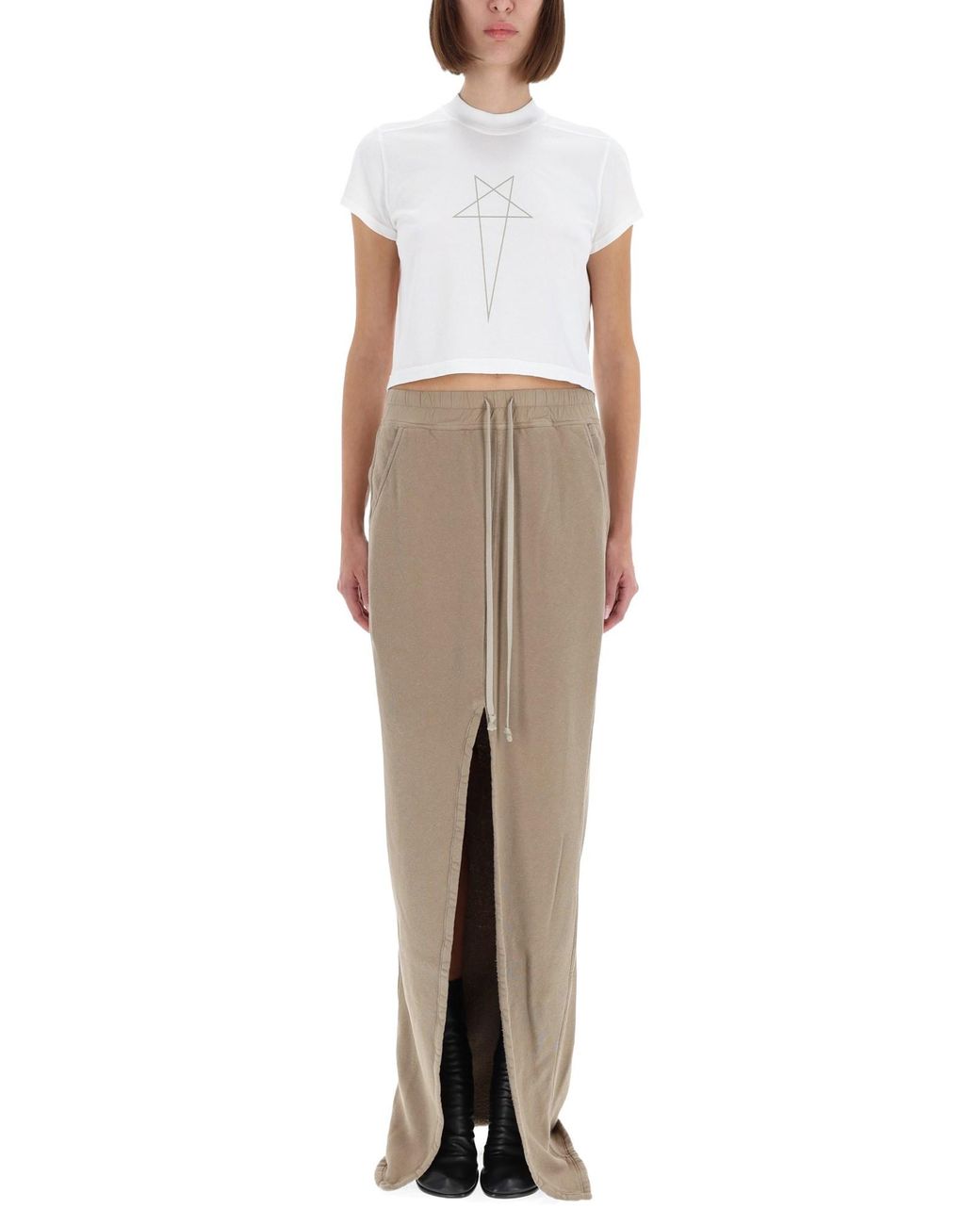 Rick Owens White Cotton T-Shirt