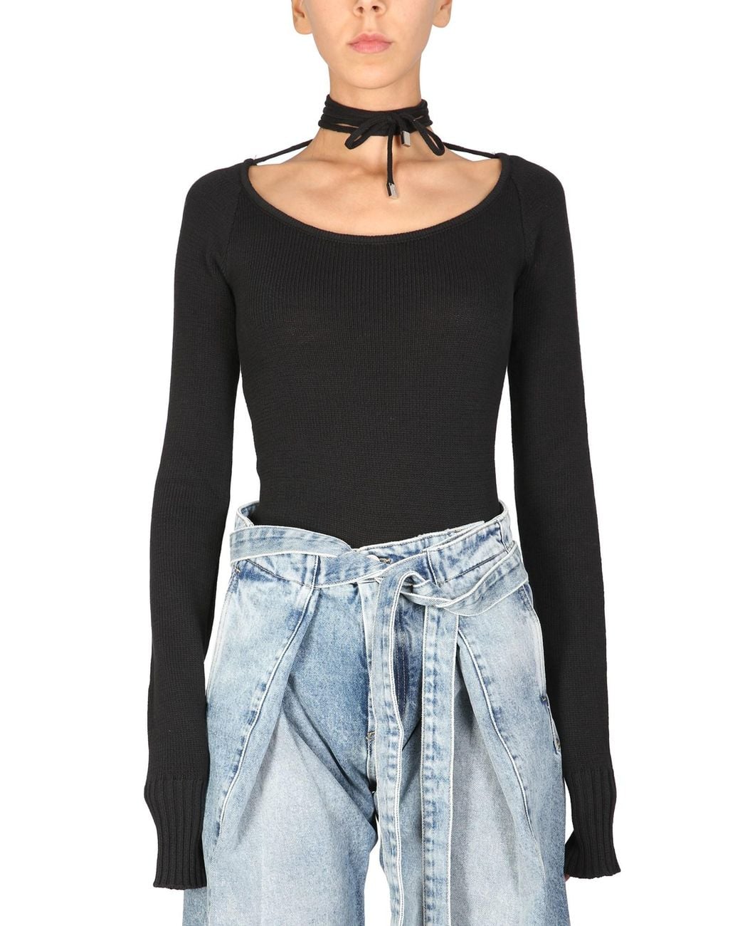 The Attico Black Heather Sweater