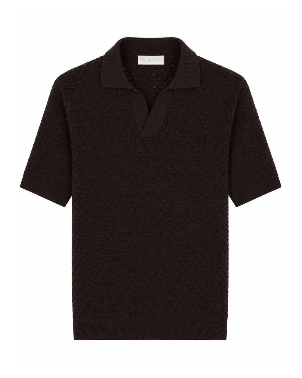 LUIGI GENTILE Black Polo "Capri" for men