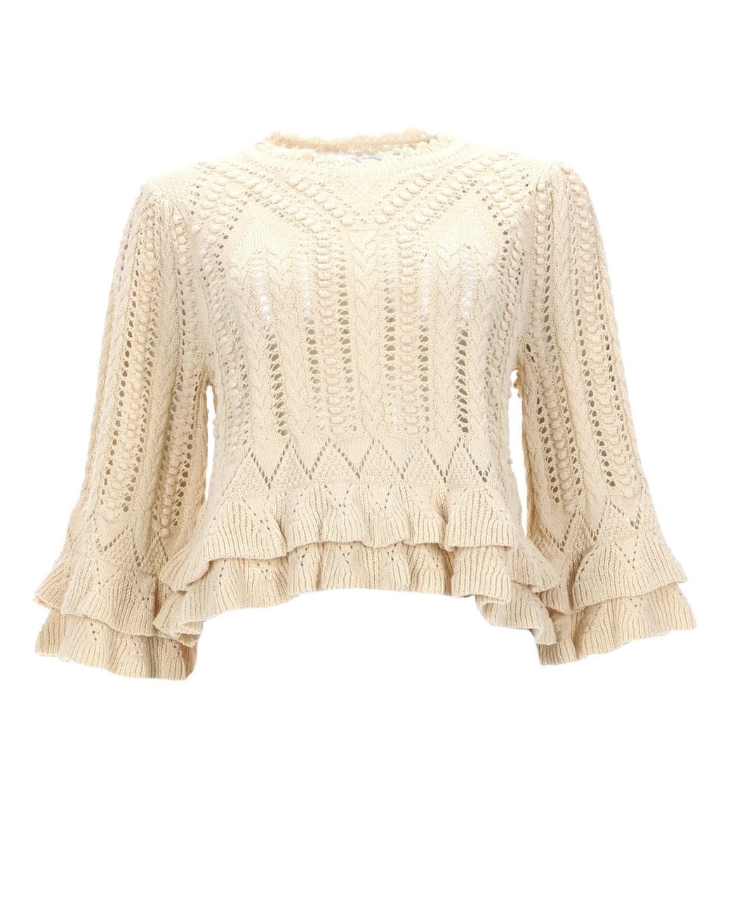 Isabel Marant Natural Mini Cotton Top For