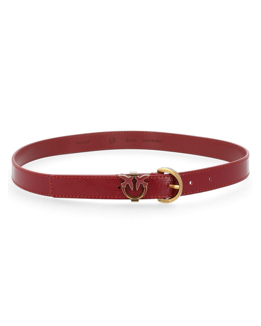 Pinko Red Hz Rc Polyurethane Polyester Viscose Belt