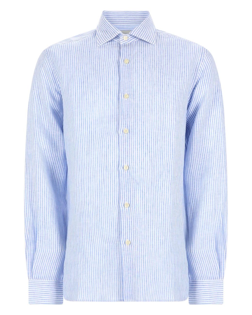 120% Lino Blue Camicia for men