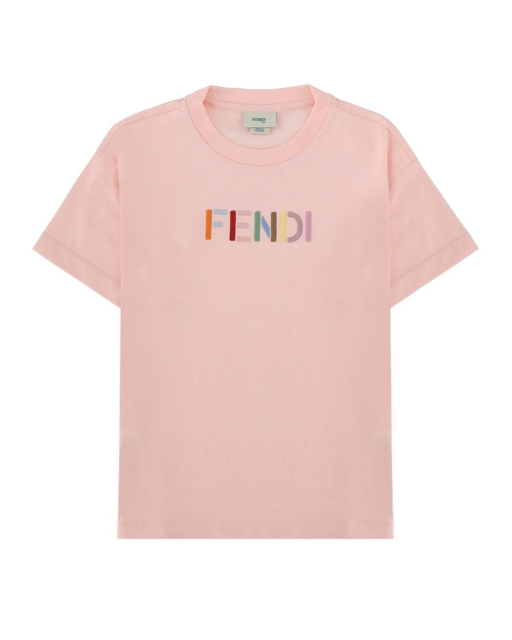Fendi Pink T-Shirt Con Logo