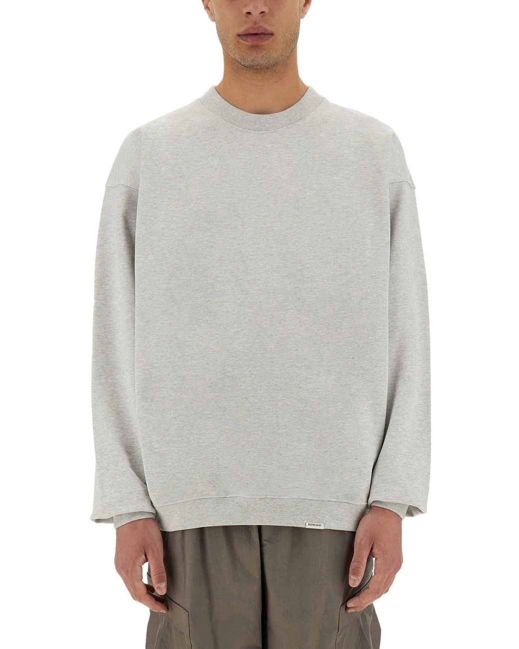 Represent Gray Sweatshirt Initial for men