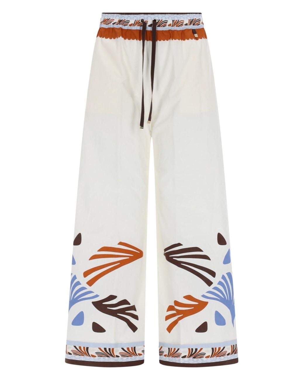 Herno Multicolor Trousers Summer Print Cotton