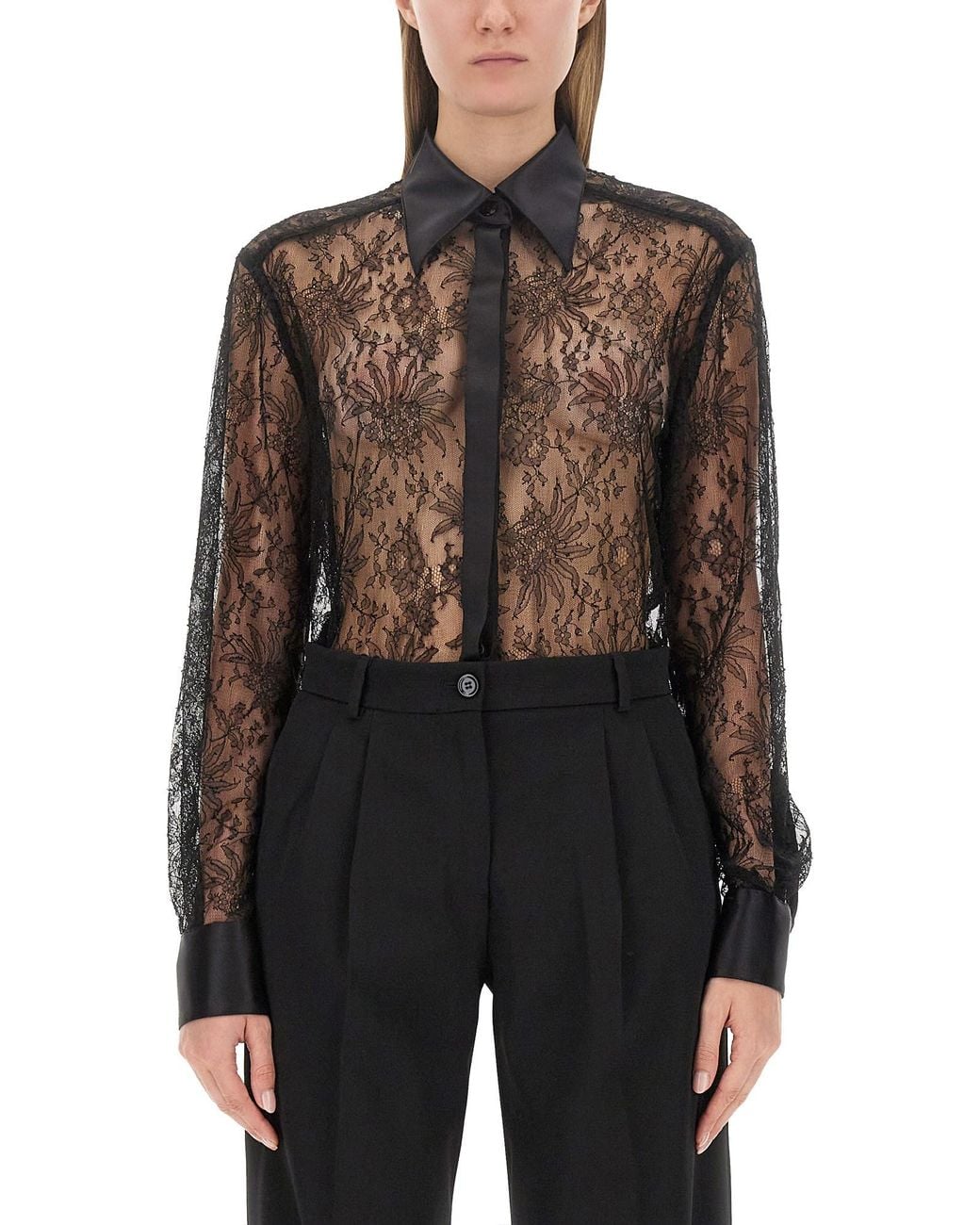 Dolce & Gabbana Black Lace Shirt