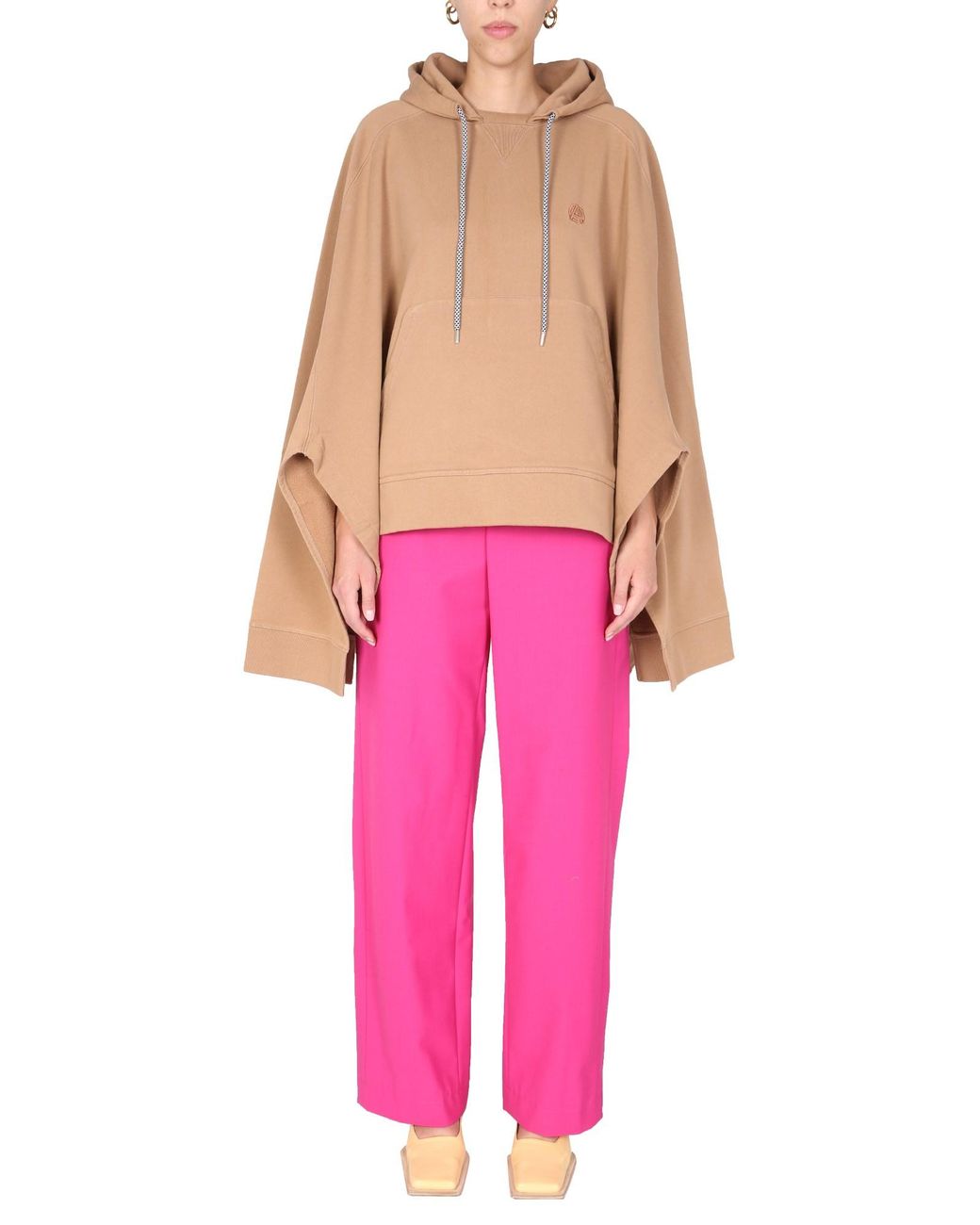 Ambush Pink Poncho Sweatshirt With Embroidered Logo