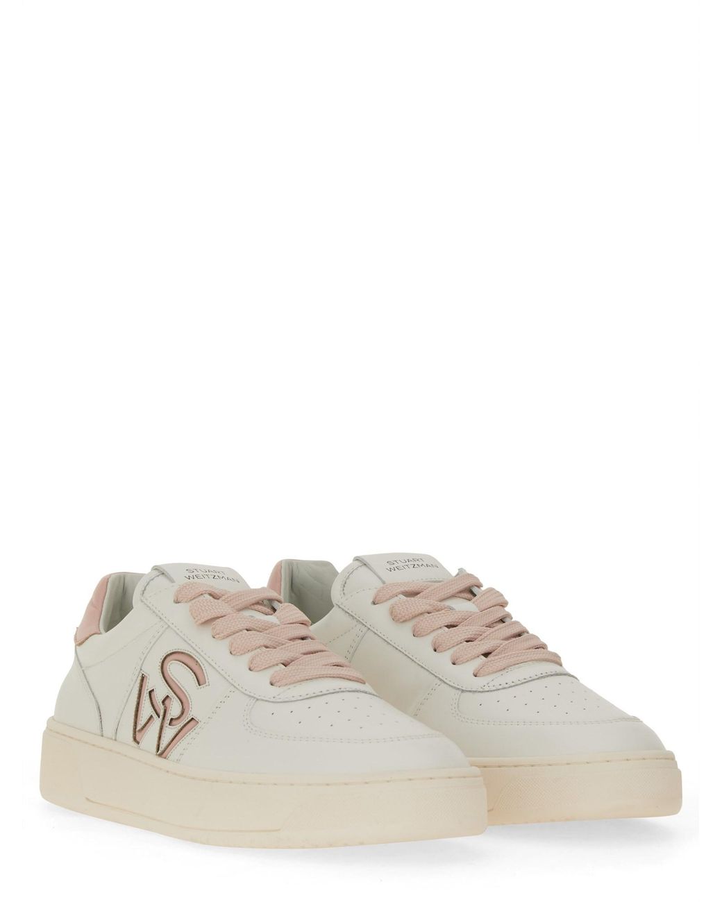 Sneaker Con Logo di Stuart Weitzman in White
