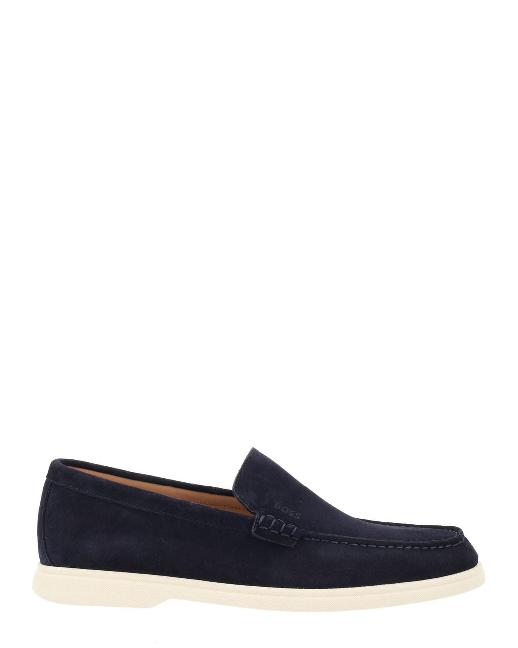 Boss Blue Mocassino "Sienne" Con Logo for men