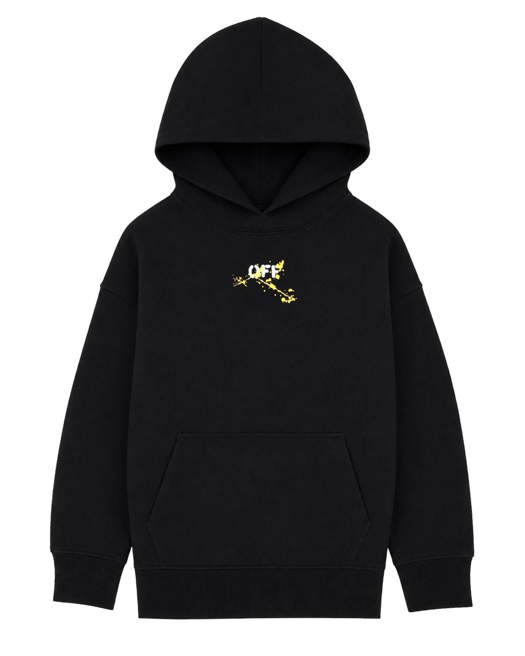 Off-White c/o Virgil Abloh Black Felpa Con Cappuccio E Logo "Arrow Spray"