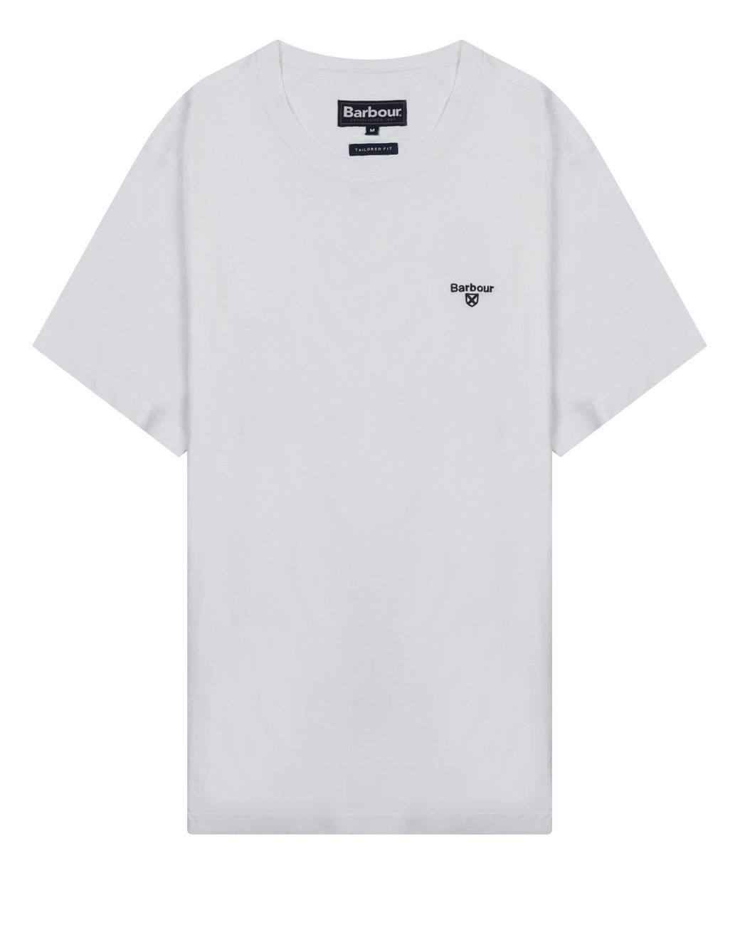Barbour White Logo Crew Neck T-Shirt for men