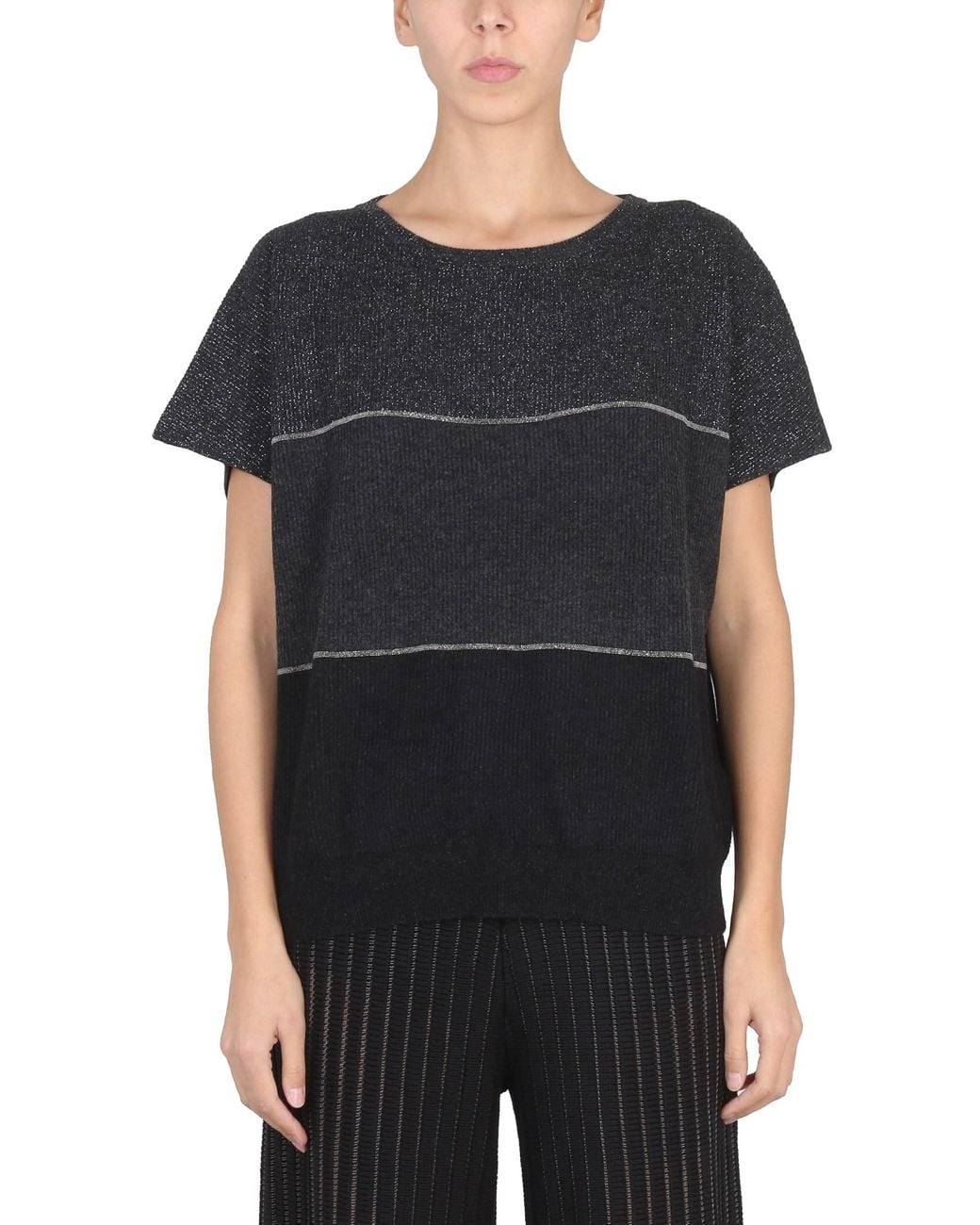 Fabiana Filippi Black Mesh With Shiny Detail