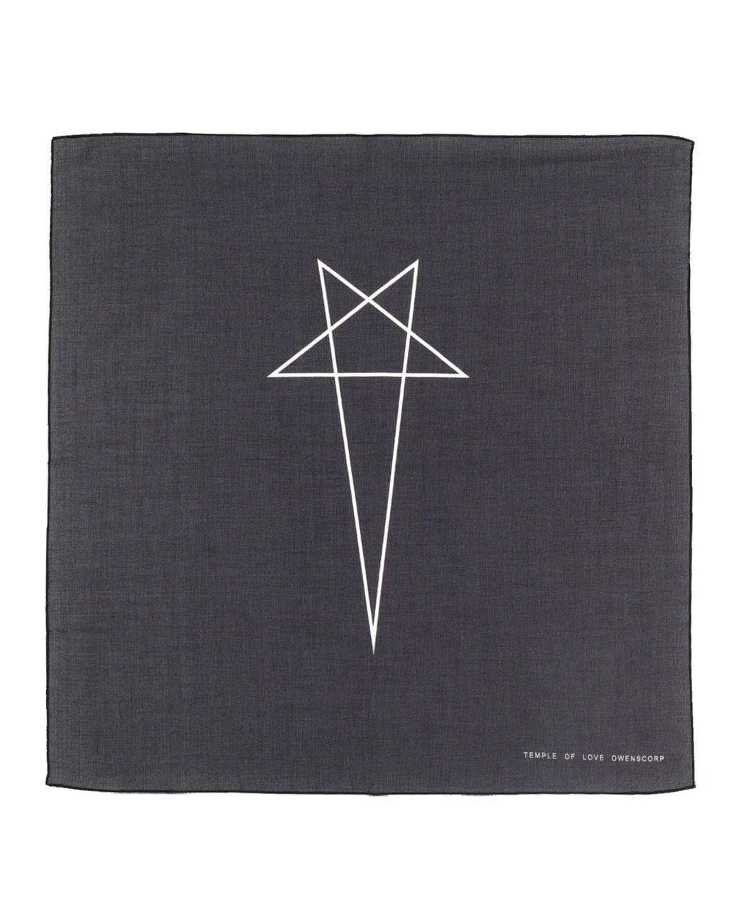 Rick Owens Black Bandana Con Stampa for men