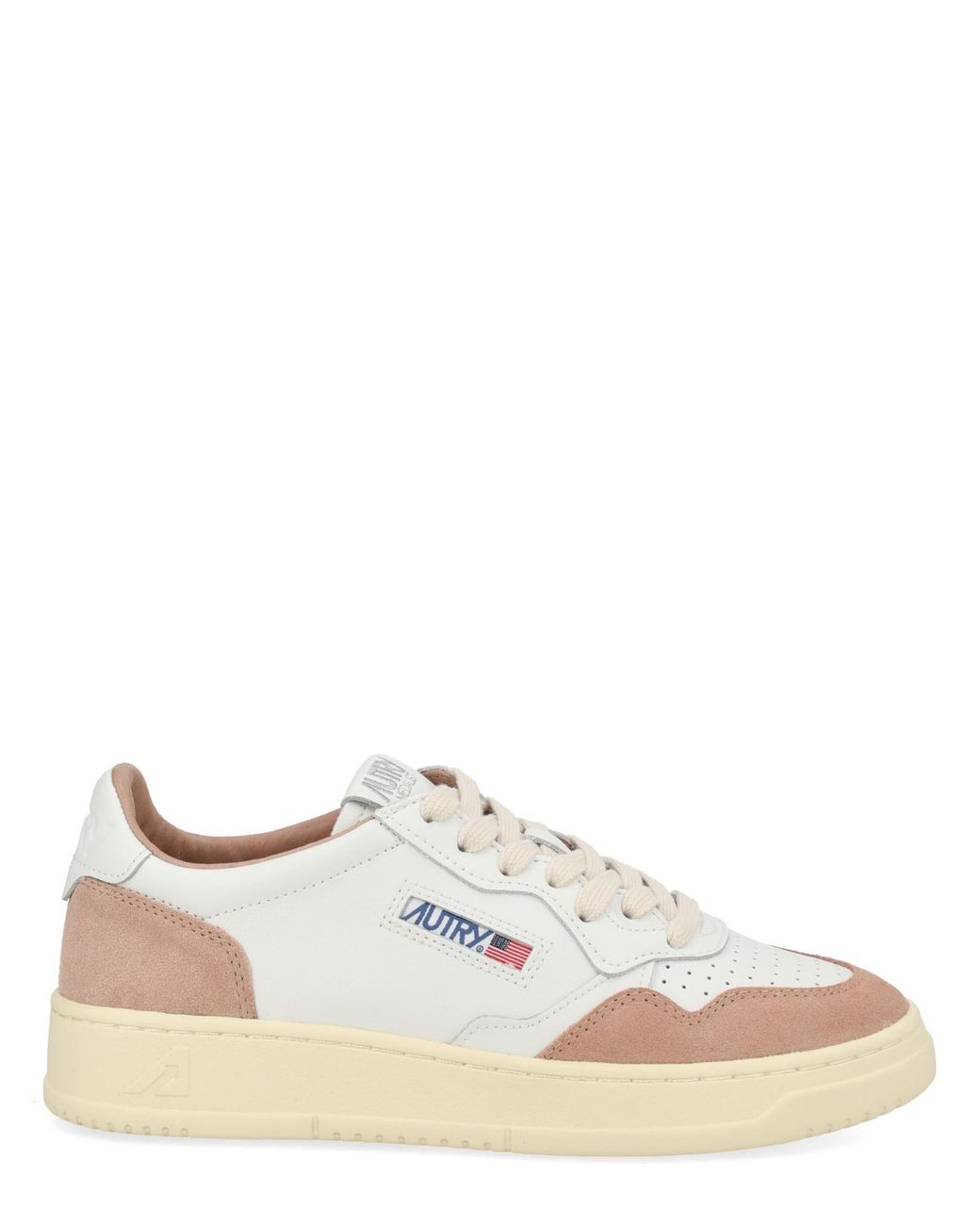Autry White "Medalist Low" Sneaker
