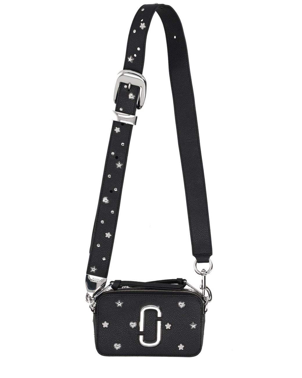 Marc Jacobs White Embellished Leather Mini Crossbody Bag