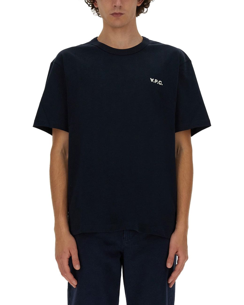 A.P.C. Black Dark Cotton T-Shirt for men