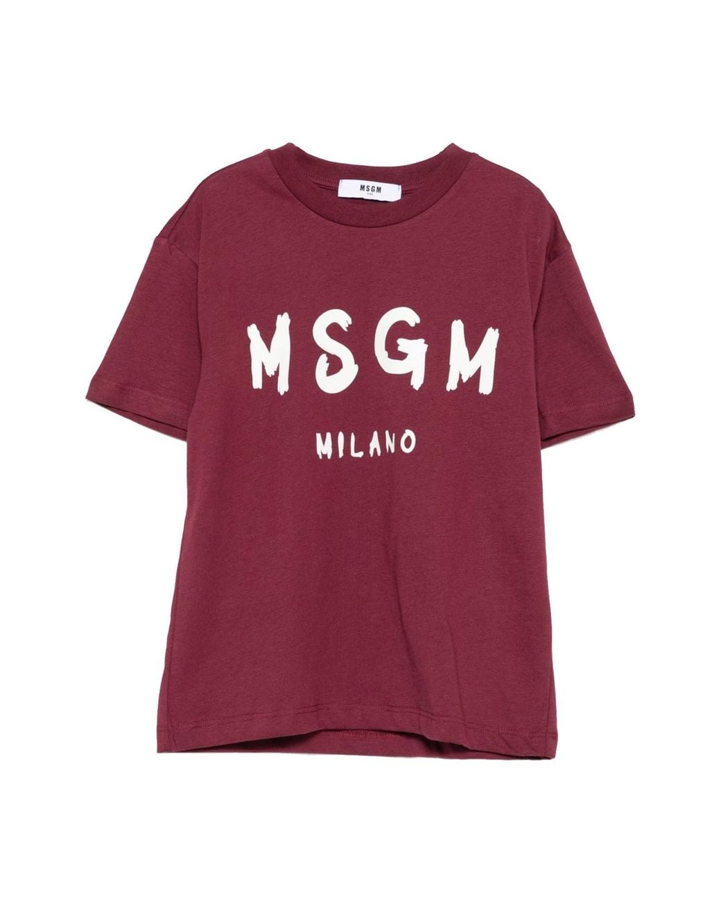 MSGM Red T-Shirt With Logo