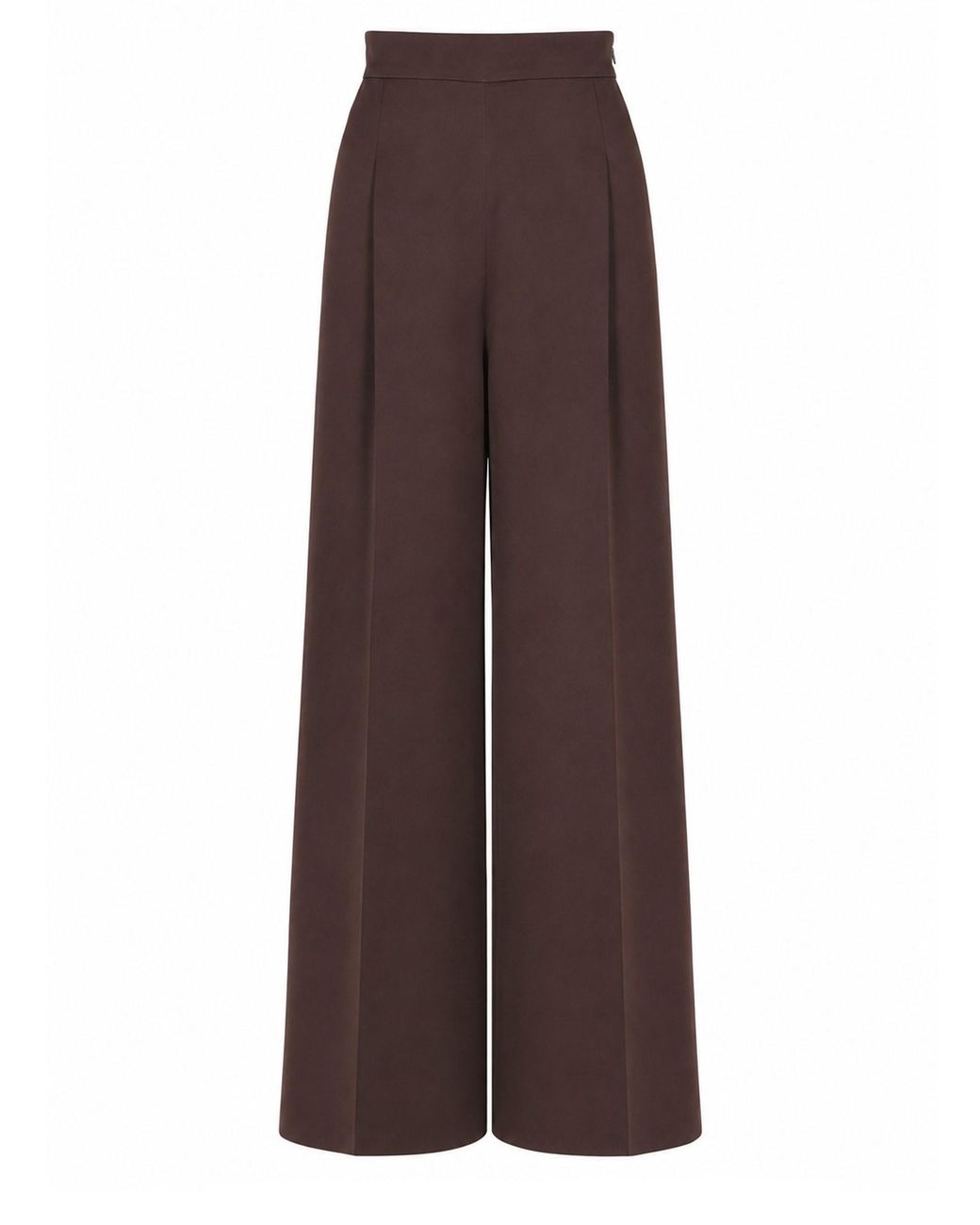 Max Mara Brown Pantalone A Gamba Ampia