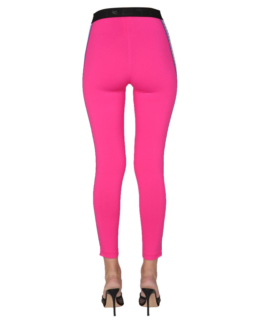LEGGINGS LOGATI CON BANDA LATERALE di Etro in Pink