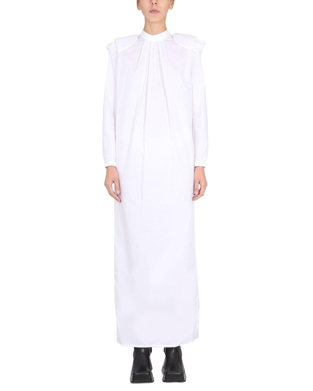 Raf Simons White Long Shirt Dress
