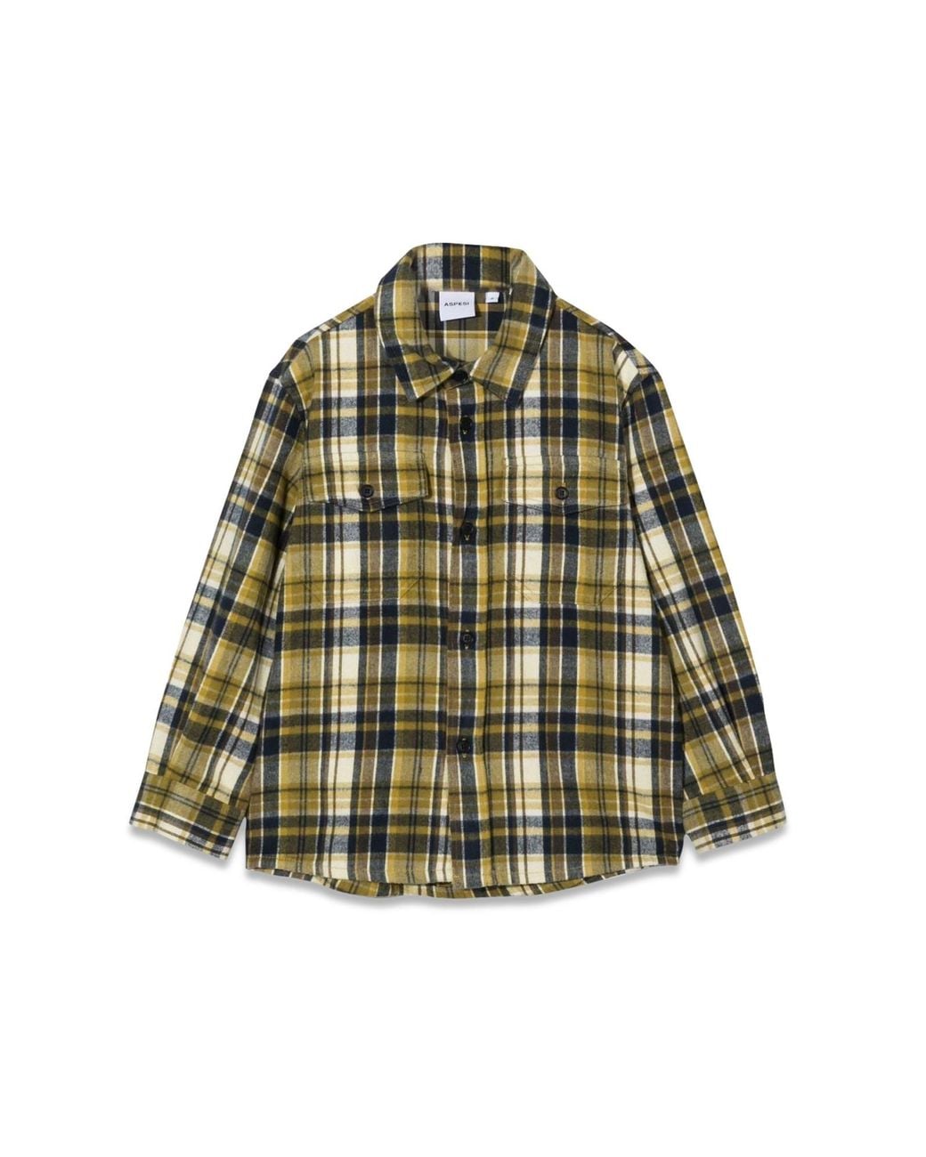 Aspesi Green M/L Plaid Shirt