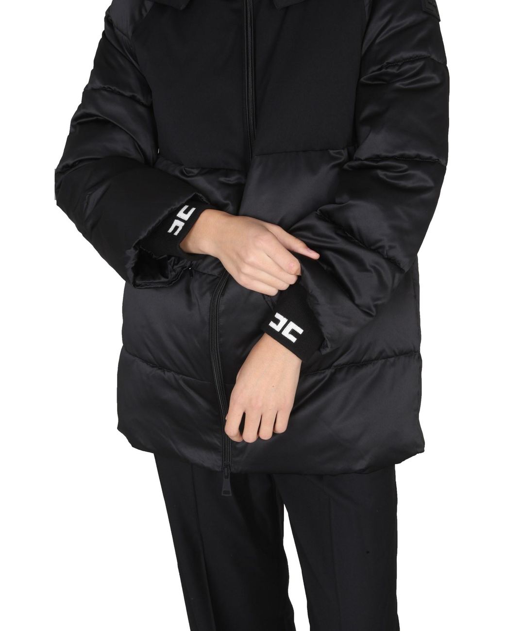 ELISABETTA FRANCHI Down coat with removable hood - rikyu-home.com