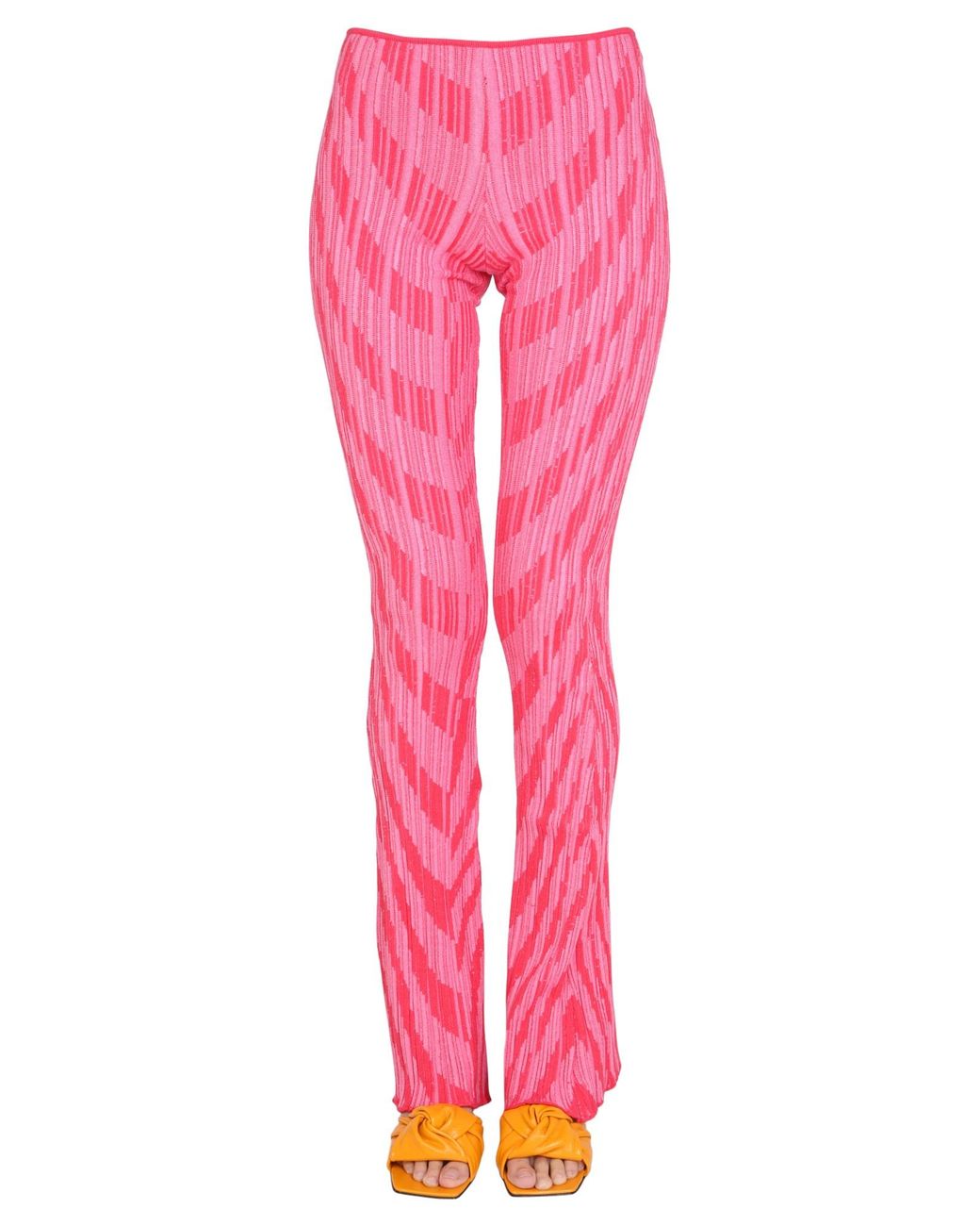 Philosophy Di Lorenzo Serafini Pink Striped Pattern Pants