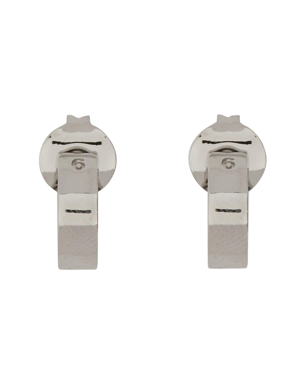 MM6 by Maison Margiela Metallic Logo Earrings