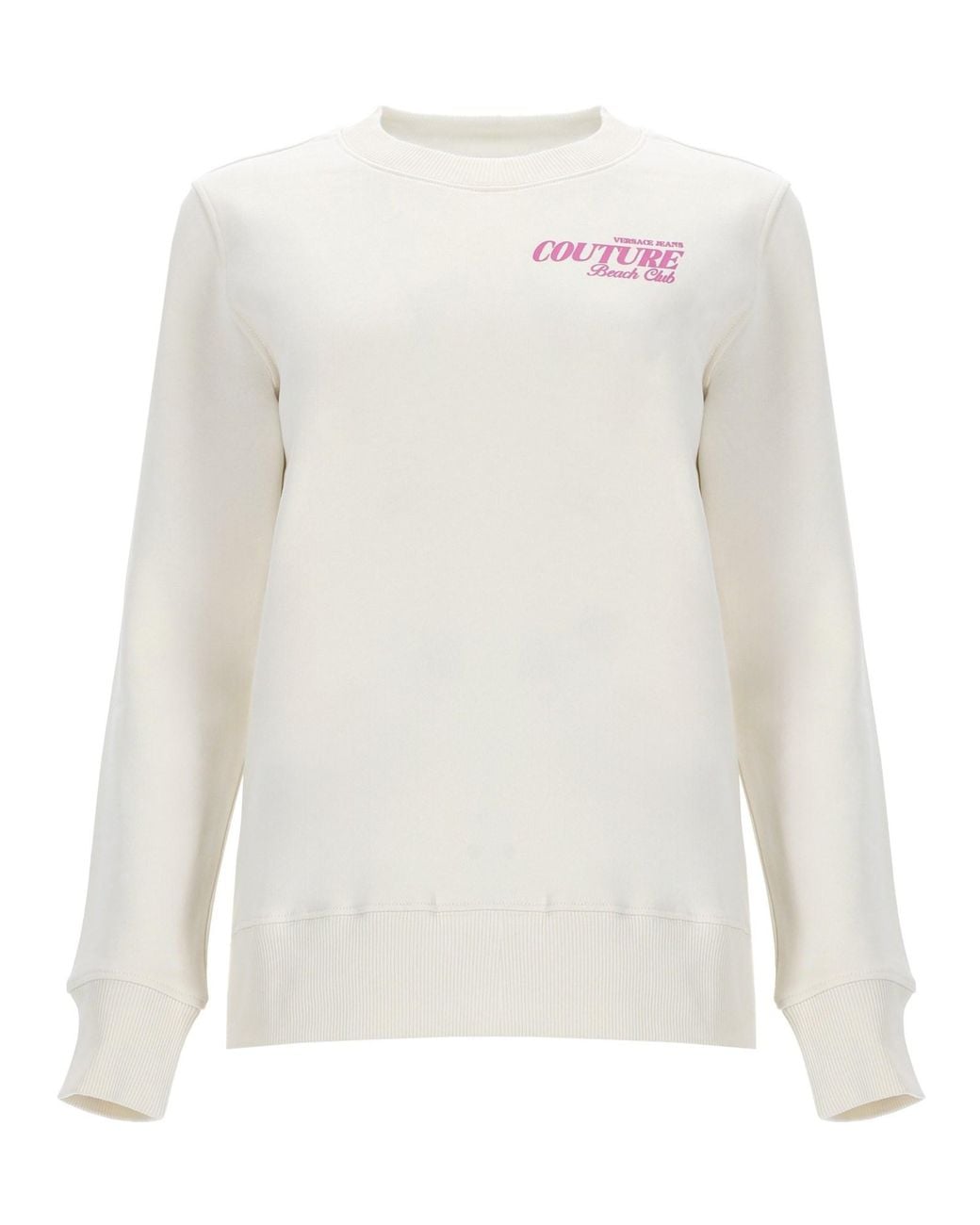 Versace Jeans Couture White Felpa Con Stampa
