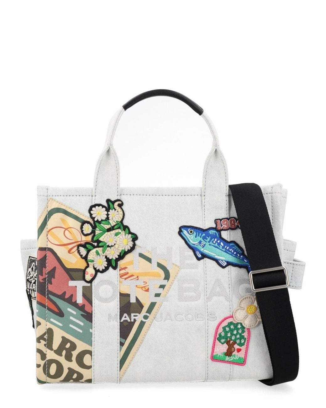 Marc Jacobs White Borsa Tote "The Camp Patchwork" Medium
