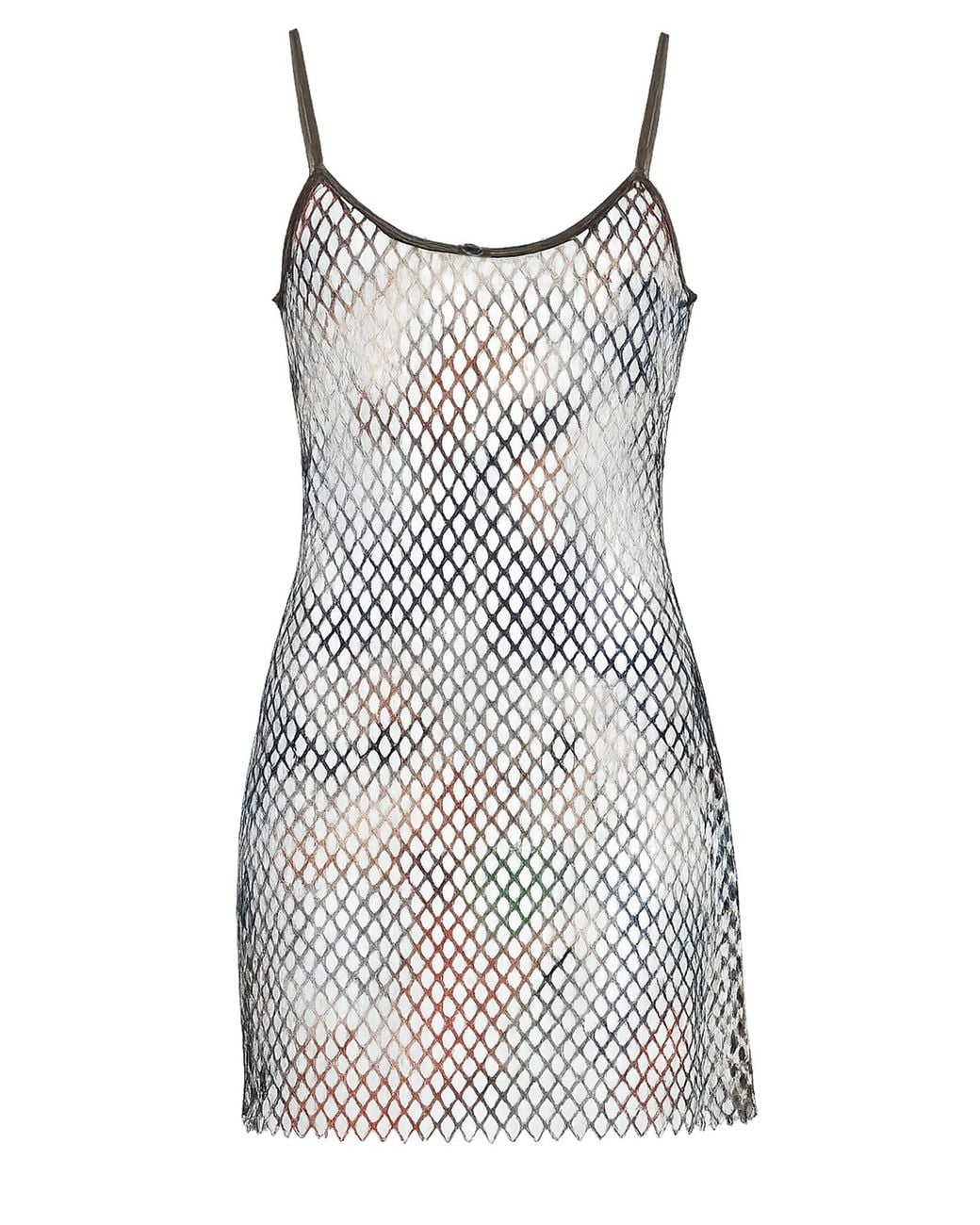 DIESEL Multicolor Abito A Rete Con Stampa