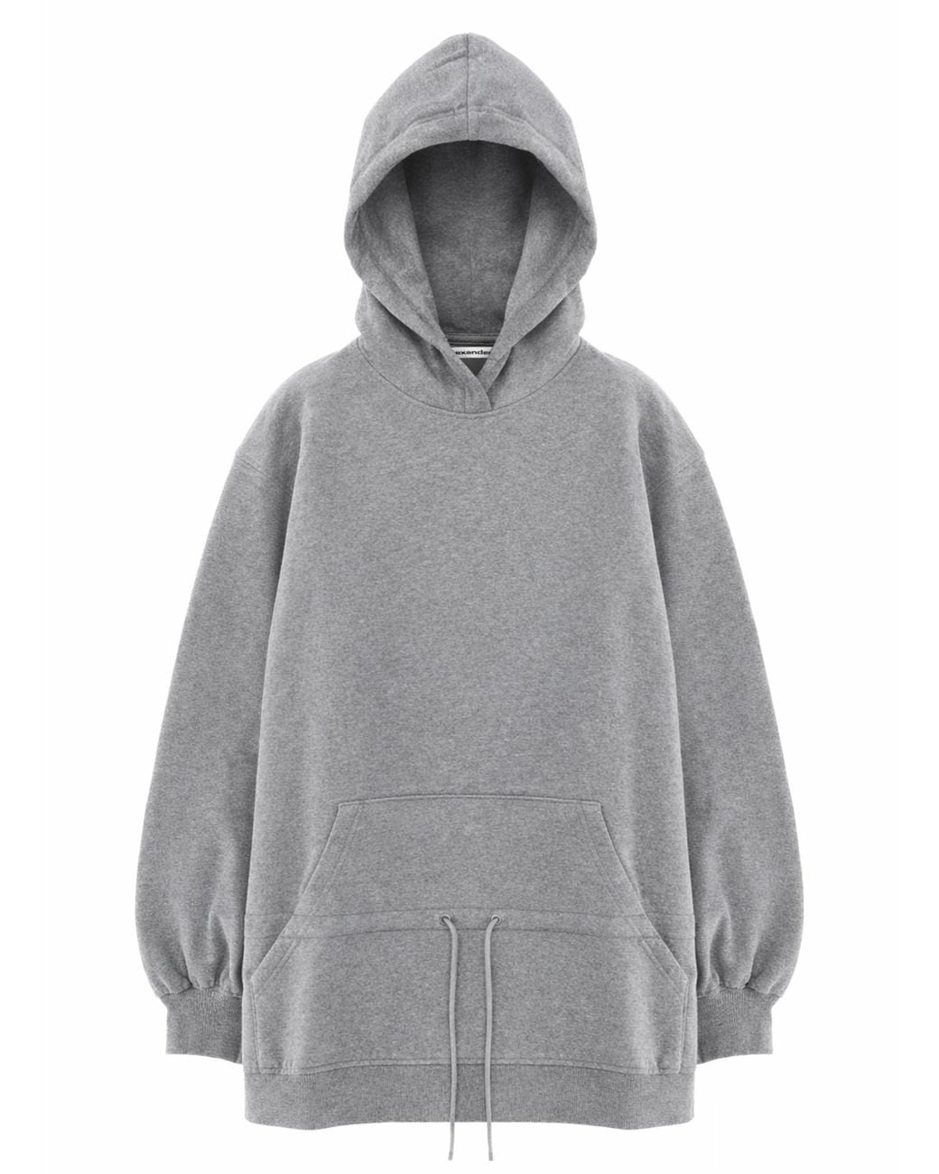 T By Alexander Wang Gray Mini Dress With Hood Cotton