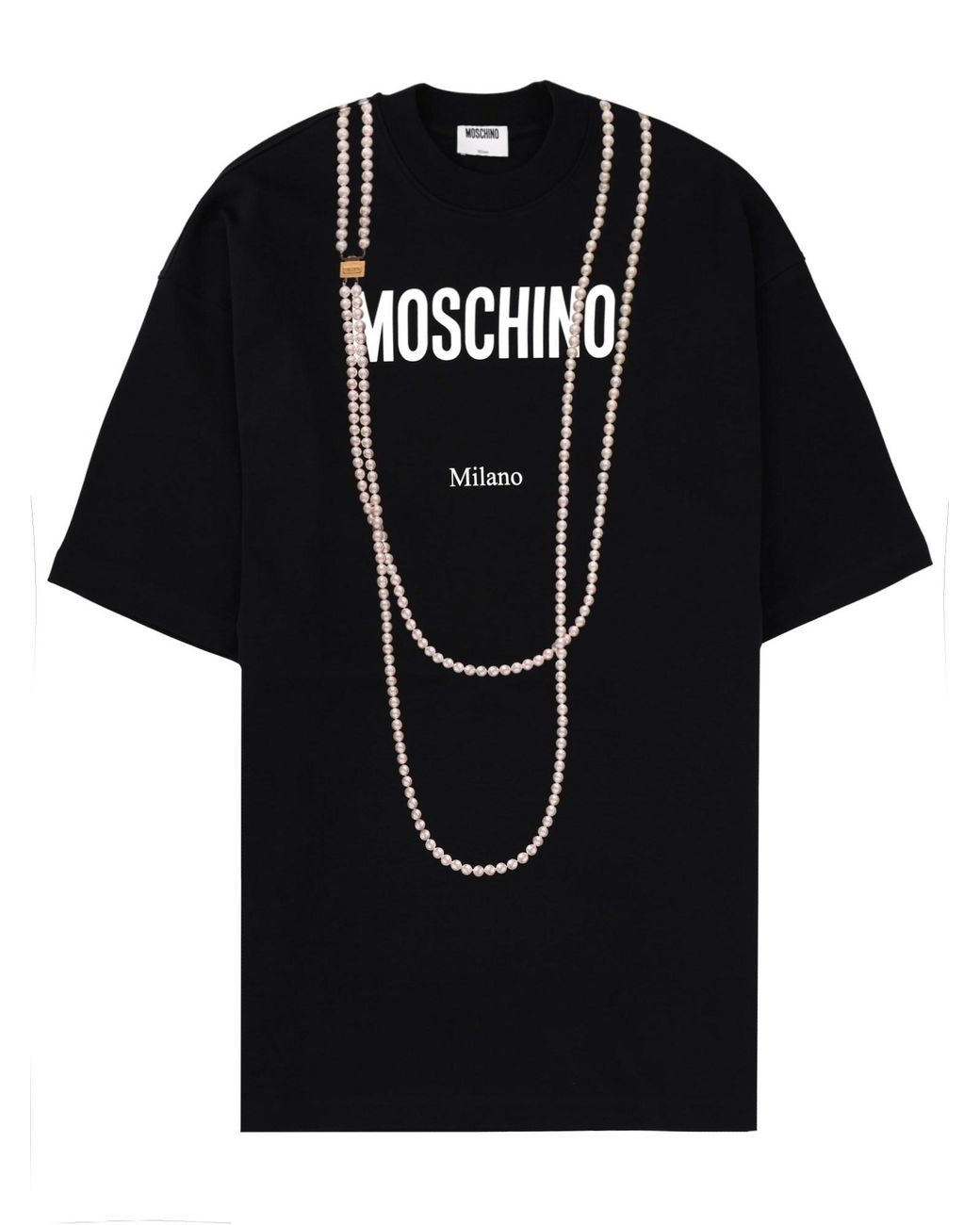 Moschino Black Graphic Crew Neck T-Shirt