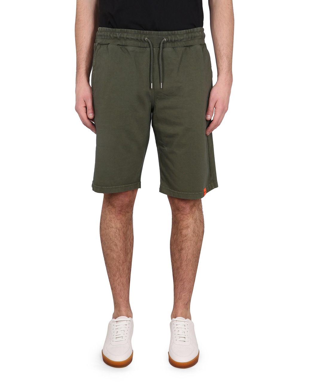 Aspesi Green Bermuda Shorts With Adjustable Waistband for men