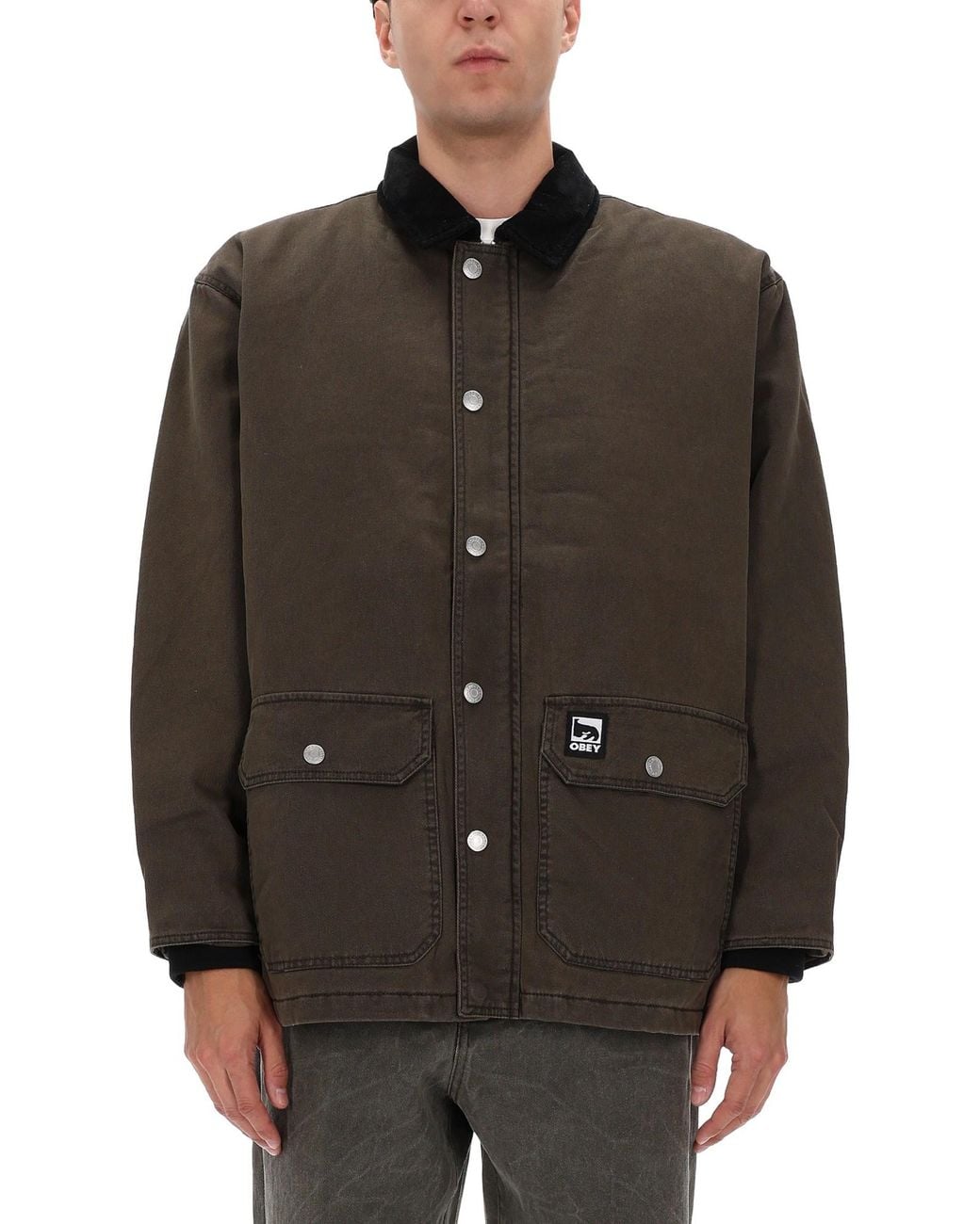 Obey Brown "Norton Barn" Coat for men