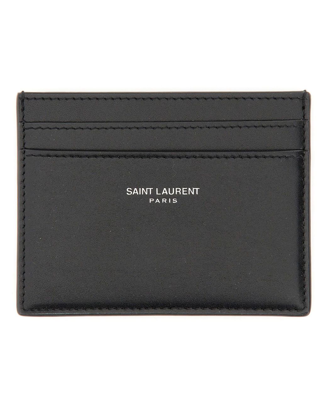 Saint Laurent Black Card Holder With Logo for men