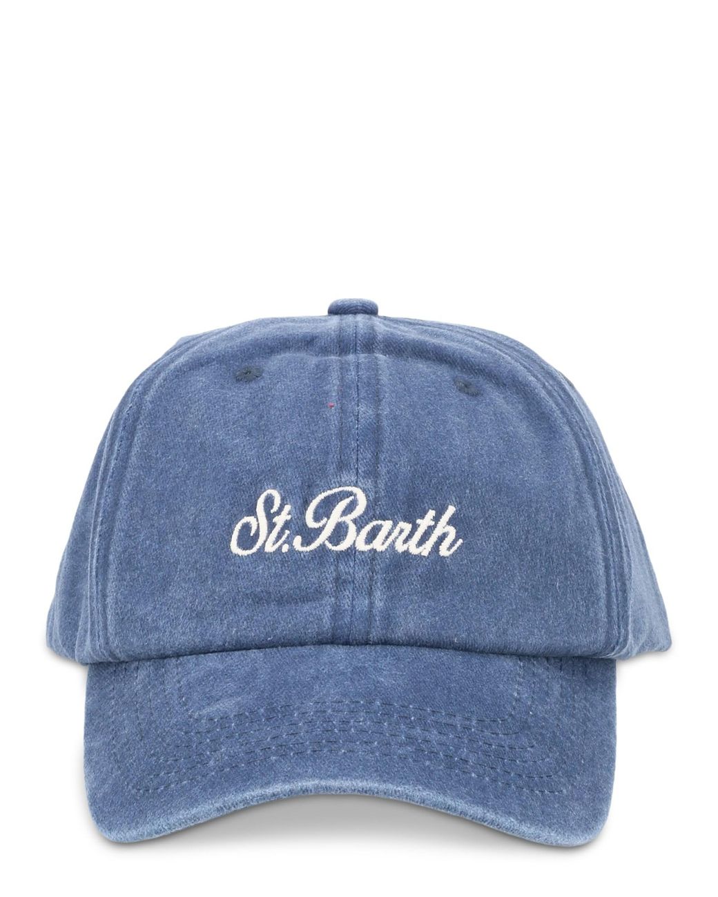 Mc2 Saint Barth Blue Cappello Da Baseball Con Logo for men