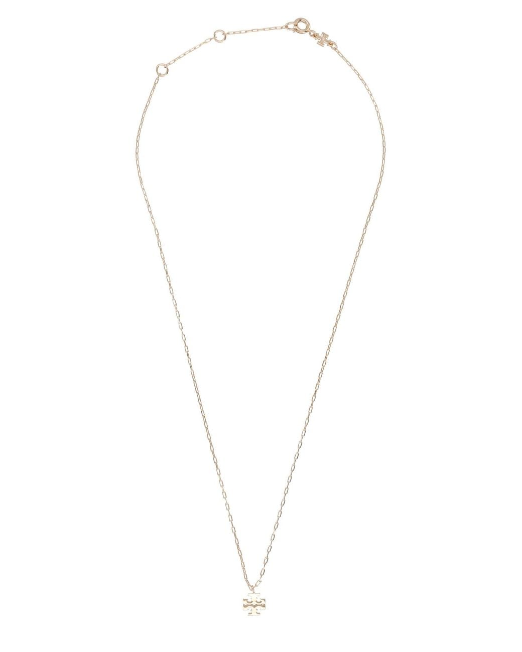 Tory Burch White Collana Icon Con Pendente