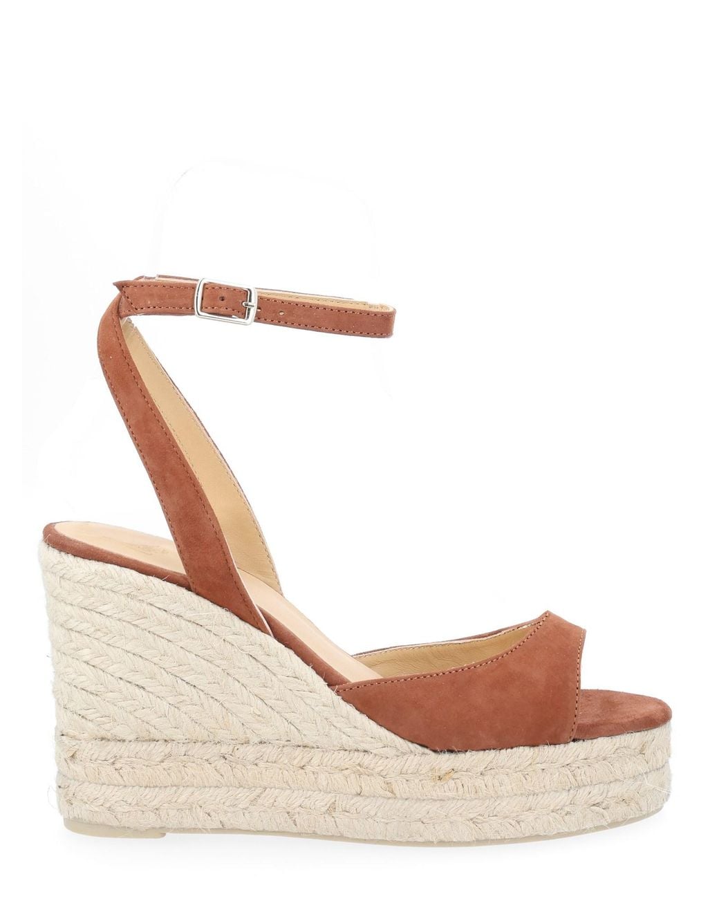 Castaner Natural Ankle-Strap Wedges