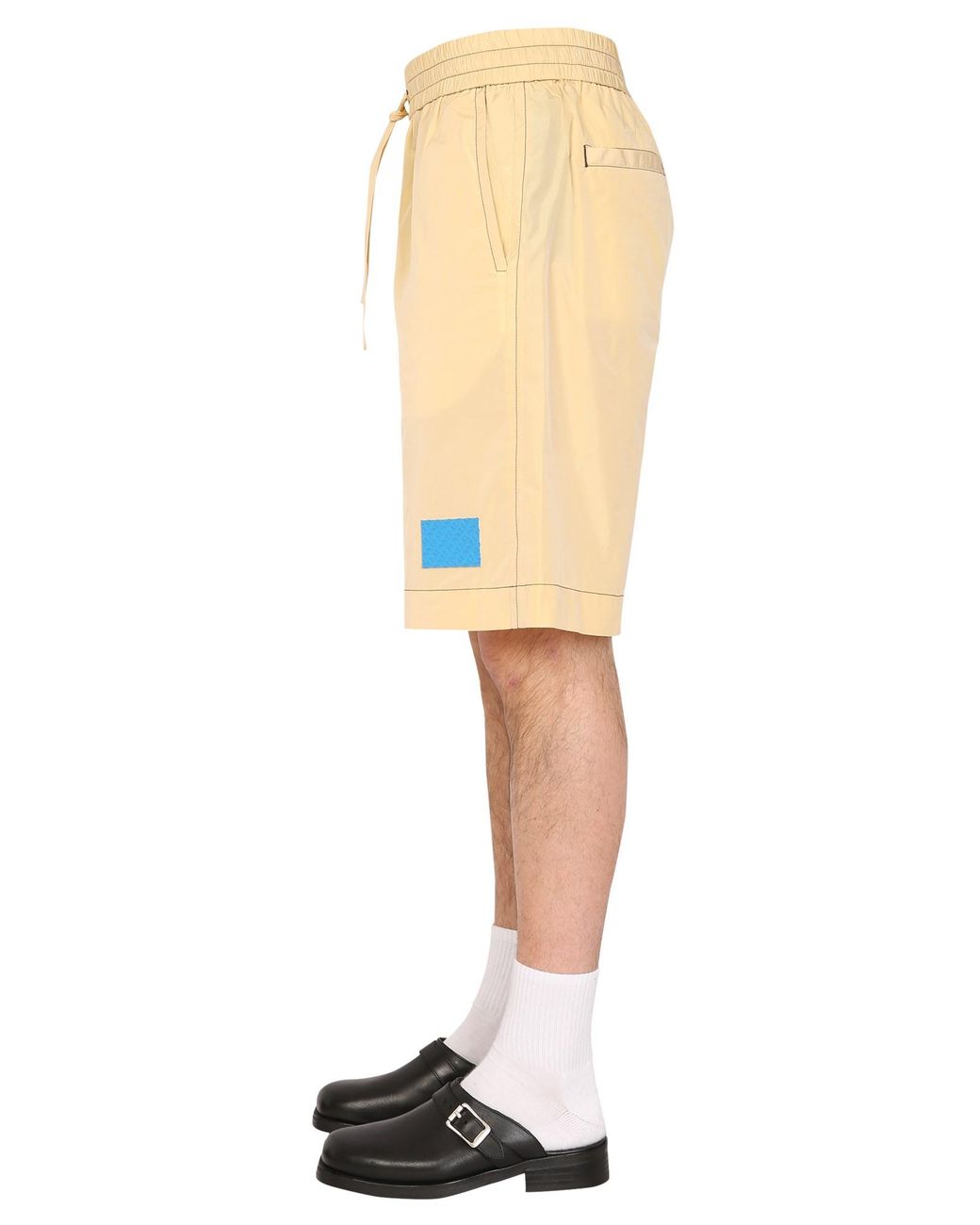 SHORTS CON PATCH E ELASTICO IN VITA di Sunnei in Yellow