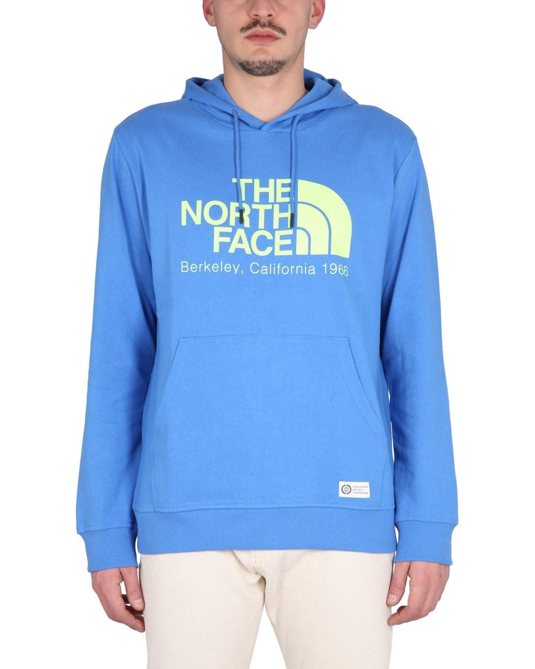 The North Face Blue Graphic Logo Hoodie for men